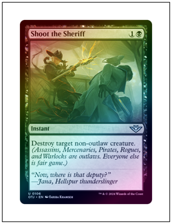 1x Shoot the Sheriff, Foil, Outlaws of Thunder Junction, Magic MTG NM - Image 1