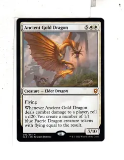 MTG SkeenAB Ancient Gold Dragon from Commander Legends 2. NM. - Image 1