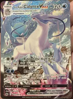 Pokemon TCG Chilling Reign Ice Rider Calyrex VMAX 203/198 Full Art Alt Art NM - Image 2