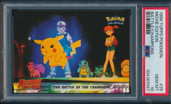 1999 Topps Pokemon Movie Edition #25 Battle/Champions PSA 10 GEM MINT - Image 1