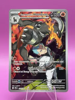 Pokemon TCG Team Rockets Houndoom Illustration Rare Card 191/182 Destined Rivals - Image 1