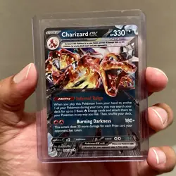 Pokemon Charizard Ex 054/091 Double Rare Paldean Fates MINT w Toploader - Image 1