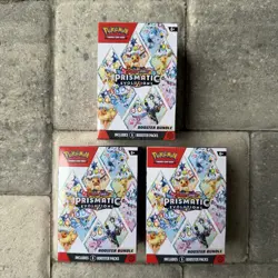 3x Pokemon TCG Prismatic Evolutions Booster Bundle -New Factory Sealed 18 packs - Image 1