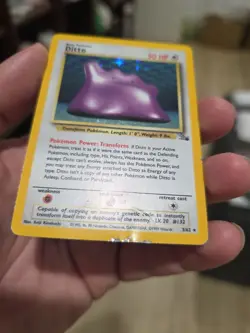 Pokemon - Fossil Set Unlimited WOTC - Ditto 3/62 Holo Rare PLAYED - Image 2