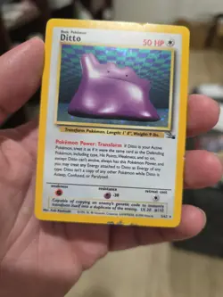Pokemon - Fossil Set Unlimited WOTC - Ditto 3/62 Holo Rare PLAYED - Image 3
