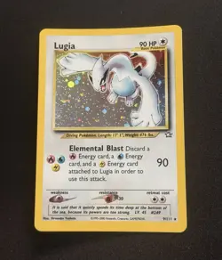 2000 Lugia 9/111 Neo Genesis Holo Rare Vintage Pokemon TCG WoTC Swirl! - Image 1