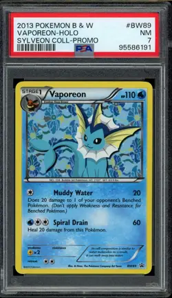 Pokemon PSA 7 Vaporeon BW89 Black & White Sylveon Collection Promo Near Mint - Image 1