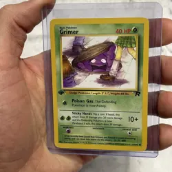 Pokemon TCG - GRIMER 57/82 - Team Rocket (2000) WOTC - LP+ Pokemon 1st Edition - Image 1