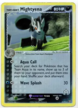 Team Aqua's Mightyena 30/95 Pokemon TCG EX Team Magma vs Team Aqua Reverse Holo - Image 1