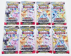 Pokemon TCG PRISMATIC EVOLUTIONS BOOSTER 8 PACK LOT Factory Sealed Heavy - Image 1