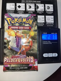 Heavy 21.87g Pokemon Sealed Paldea Evolved Booster Pack - Image 1