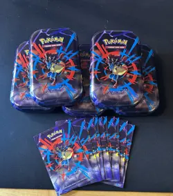Empty Pokemon Mega Heroes Mini Tin [Mega Lucario] & [Mega Kangakhn] - Lot Of 10 - Image 1