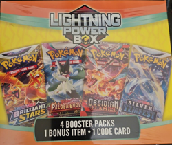 Pokemon TCG Lightning Power BOX With 4 Pokemon Packs Mystery Box Factory Sealed - Image 3