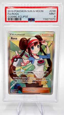 2019 Pokemon S&M Cosmic Eclipse ROSA #236 | Full Art | PSA 9 MINT - Image 1