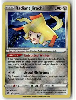 Radiant Jirachi ⭐ 120/195 Holo Radiant Rare Silver Tempest 2022 Pokemon NM - Image 1