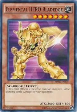 Elemental HERO Bladedge - SDHS-EN009 - Common - Unlimited Edition - Damaged - Image 1