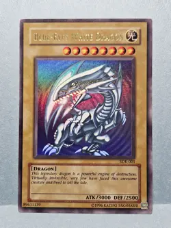 Yu-Gi-Oh Blue-Eyes White Dragon SDK-001 Ultra Rare Unlimited Light Play - Image 1