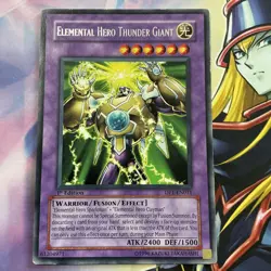 Elemental Hero Thunder Giant DP1-EN011 1st Edition Rare LP Yugioh - Image 1