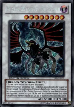 Black-Winged Dragon Ltd Ed Secret Rare CT07-EN002 Yu-Gi-Oh! - Image 1