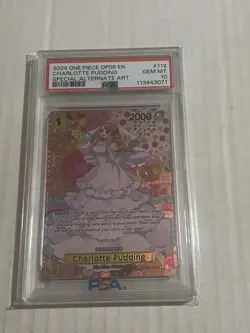 One Piece Two Legends OP08 Charlotte Pudding Special Alt Art PSA 10 English - Image 1