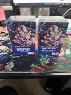 One Piece TCG Double Pack Set 9 The Azure Sea’s Seven - LOT OF 2 - Sealed - Image 1