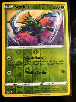 Scyther 004/192 Rebel Clash Reverse Holo Pokemon Card - Image 1