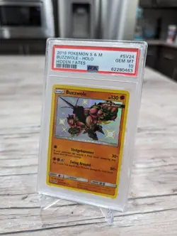 Buzzwole SV24 Shiny Holo PSA 10 2019 Pokemon Sun & Moon Hidden Fates Graded Card - Image 2