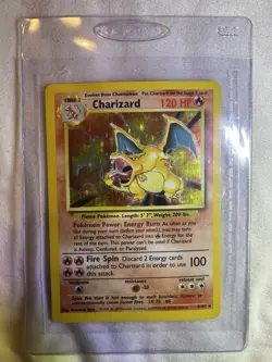 Pokemon TCG Charizard Base Set Holo Rare Card 4/102 Ungraded LP - Image 1