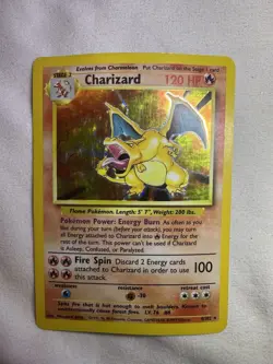 Pokemon TCG Charizard Base Set Holo Rare Card 4/102 Ungraded LP - Image 3