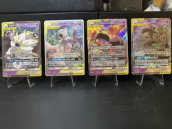 Lot of 4 TAG TEAM Pokemon Cards Mewtwo Mew Muk Solgaleo - Image 1