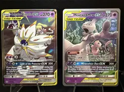 Lot of 4 TAG TEAM Pokemon Cards Mewtwo Mew Muk Solgaleo - Image 3