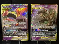 Lot of 4 TAG TEAM Pokemon Cards Mewtwo Mew Muk Solgaleo - Image 5