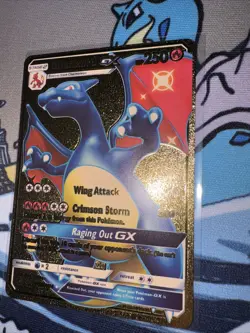 Fan Art Pokemon TCG Charizard GX Hidden Fates SV49/SV94 Holo Gold Art Fan Card - Image 4