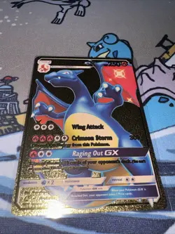 Fan Art Pokemon TCG Charizard GX Hidden Fates SV49/SV94 Holo Gold Art Fan Card - Image 5