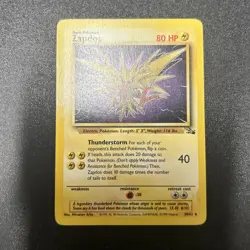 Pokemon Card Zapdos 30/62 Rare Non Holo WOTC Fossil Set Light Play POKE3 - Image 1