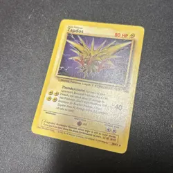 Pokemon Card Zapdos 30/62 Rare Non Holo WOTC Fossil Set Light Play POKE3 - Image 2