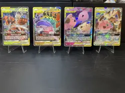 Lot of 4 TAG TEAM Pokemon Cards Jigglypuff Lopunny Togepi Buzzwole - Image 1