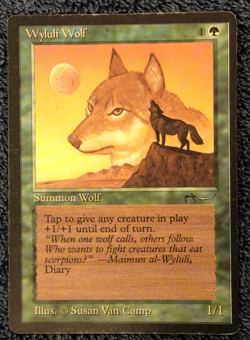 ARABIAN NIGHTS Wyluli Wolf (dark) common Magic the Gathering Moderate Play - Image 4