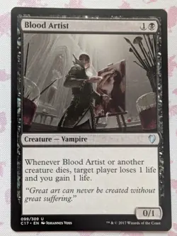 Blood Artist Commander 2017 Black Uncommon MAGIC THE GATHERING - Image 1