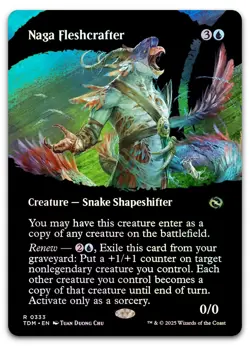 Naga Fleshcrafter (Borderless) #333 (Foil) (NM) Tarkir Dragonstorm TDM Magic MTG - Image 1