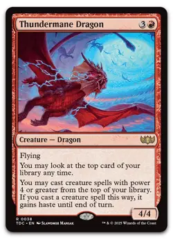 Thundermane Dragon #38 (NM) Tarkir Dragonstorm TDC Magic MTG - Image 1