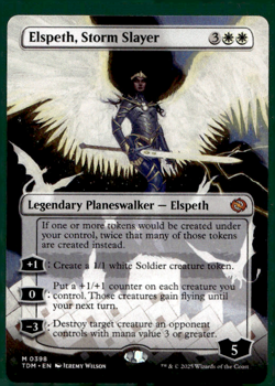 ELSPETH, STORM SLAYER BORDERLESS TARKIR: DRAGONSTORM TDM PLANESWALKER MTG 398 - Image 1