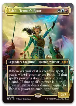 Eshki, Temur's Roar (Borderless) #3 (Foil) (NM) Tarkir Dragonstorm TDC Magic MTG - Image 1