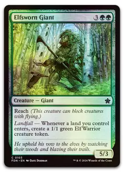Elfsworn Giant #103 (Foil) (NM) Foundations FDN Magic MTG - Image 1