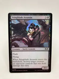 Stingblade Assassin NM/M* FOIL Wilds Of Eldraine ENGLISH 0109 mtg -UnltdCards - Image 1