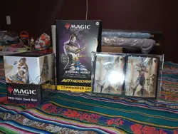 MTG Aetherdrift Commander Deck - Eternal Might + Deck Box And Sleeves - Image 1