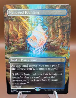 BORDERLESS FLIP Hallowed Fountain x1 MTG Lorwyn Eclipsed Near Mint NM English - Image 1