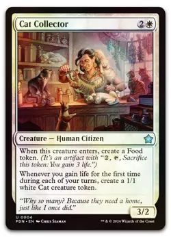 Cat Collector #4 (Foil) (NM) Foundations FDN Magic MTG - Image 1