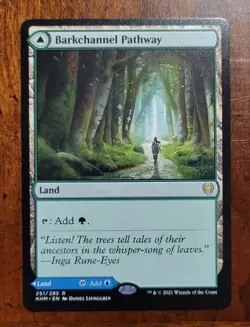 Barkchannel Pathway x1 MTG Kaldheim KLD Magic Light Play LP English - Image 1