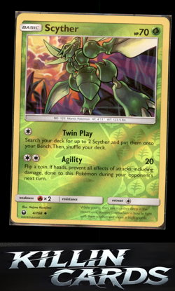 Reverse Holofoil Scyther 4/168 Pokemon Uncommon SM - Celestial Storm Card NM - Image 1
